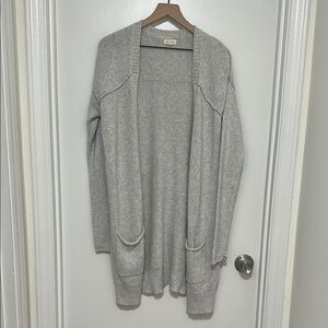 SILENCE + NOISE | Grey Knit Long Oversized Cardigan